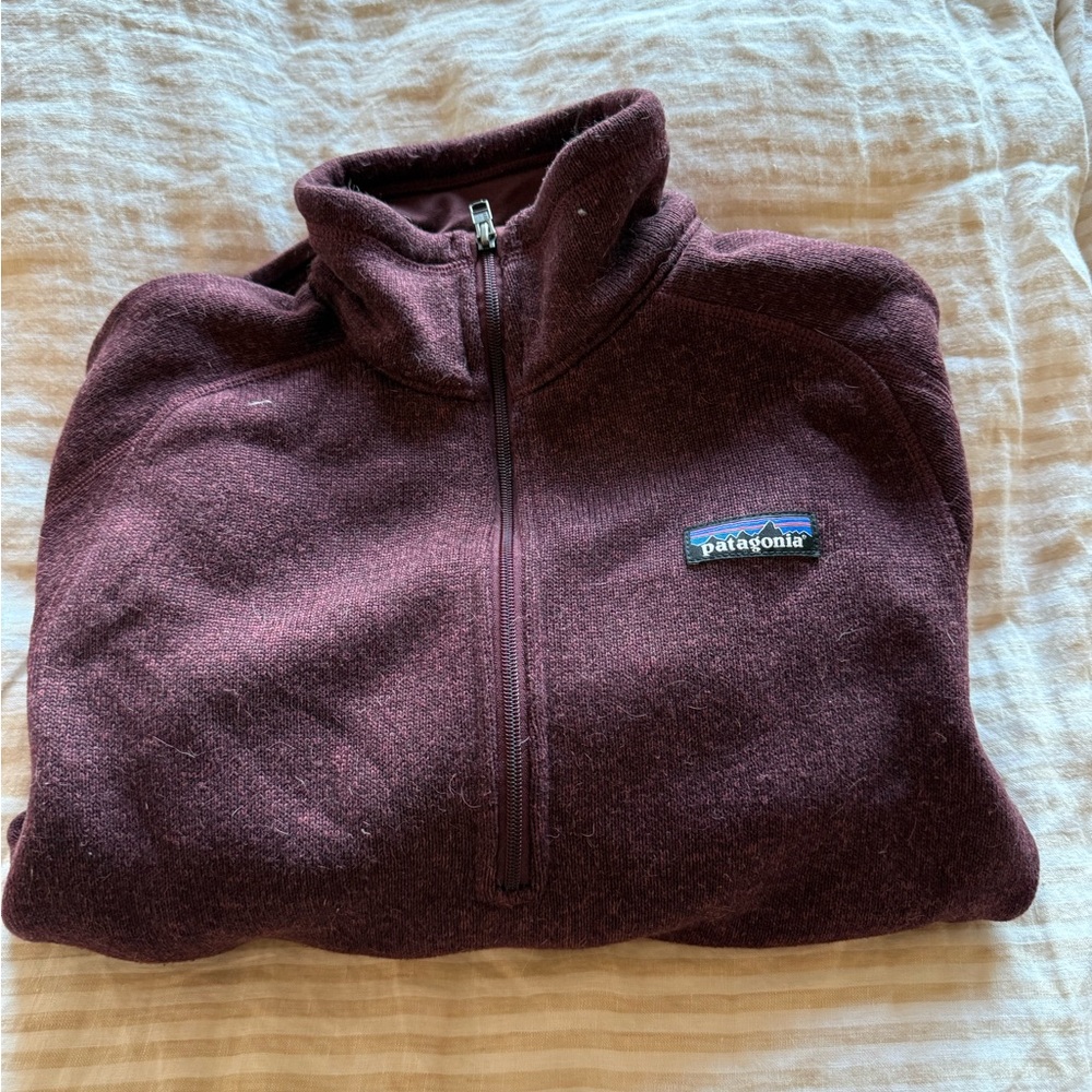 Patagonia Maroon Better Sweater 1/4 zip fleece pullover